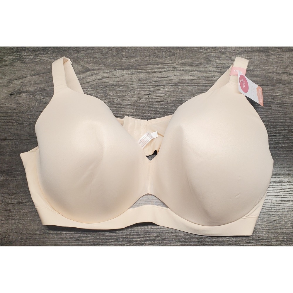 Cacique Bra 44DDD The Modern Collection Lightly Lined Full Coverage Cream NWT